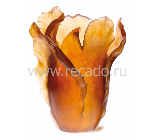 Ваза для цветов "Tulipe" янтарная Daum 03574