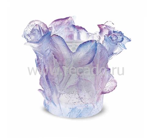 Подсвечник на 1 свечу "Roses" фиолетовый Daum 02666-2