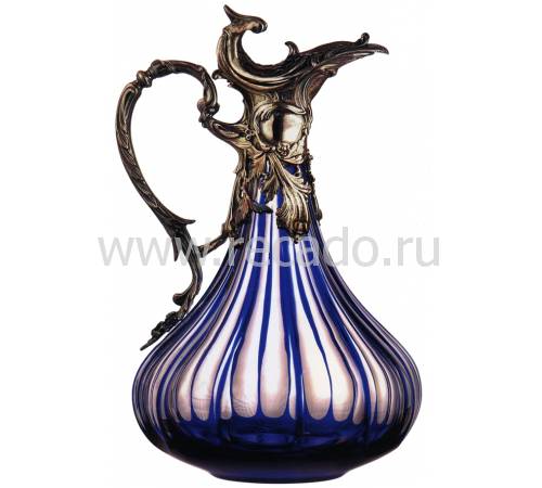 Графин для вина синий с серебром "Rocaille" FABERGE 48-PL99-Blue Silver