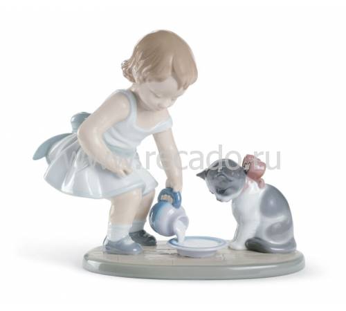 Статуэтка "Завтрак для котенка" Lladro 01008498
