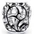 Ваза для цветов большая прозрачная с чёрной эмалью "Tourbillons" Lalique 10441200