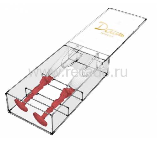 Набор из 2-х красных фужеров для шампанского "Louis XV" Daum 05243-82