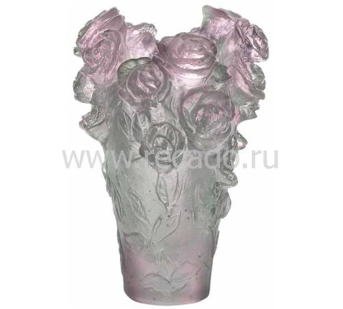 Ваза для цветов "Rose Passion" зелено-розовый (h=7) Daum 05264-1/C