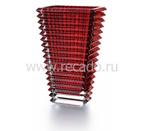 Ваза для цветов прямоугольная красная "Eye" H=30 Baccarat 2802302