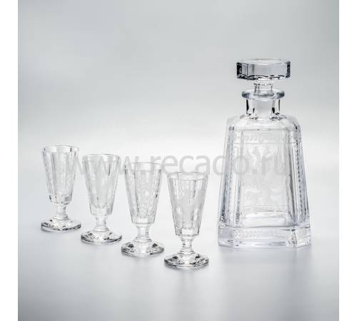 Набор для водки из штофа и 4-х рюмок "Gryphon" Tsar FABERGE 60120