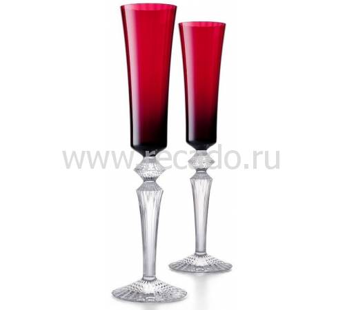 Набор из 2-х красных бокалов для шампанского "Mille Nuits" Baccarat 2810596