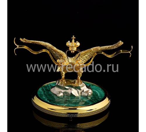 Бронзовая статуэтка на камне "Двуглавый орел" RV0037293CG