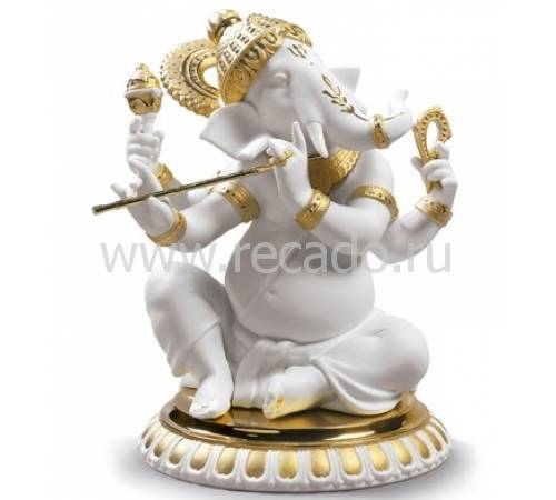 Статуэтка "Бансури Ганеша (Golden Re-Deco)" Lladro 01009277