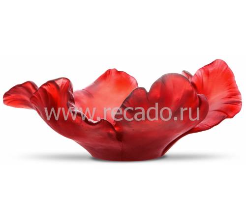Ваза для фруктов "Tulipe" красная Daum 03579-3