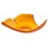 Ваза для фруктов плоская "Ginkgo" янтарная Daum 05578