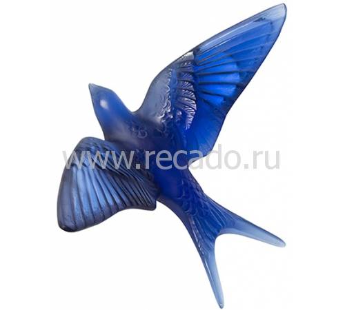 Настенная статуэтка Ласточка "Hirondelles" синяя Lalique 10624900