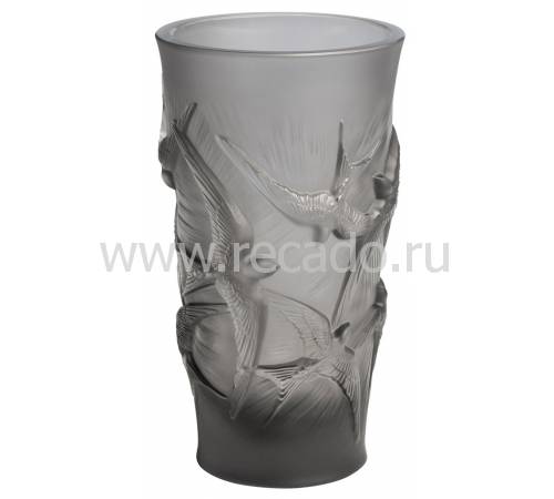 Ваза для цветов серая "Hirondelles" Lalique 10644900