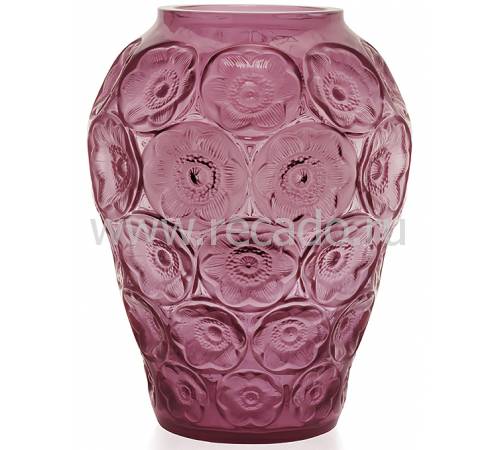 Ваза для цветов фуксия "Anemones" Lalique 10518700
