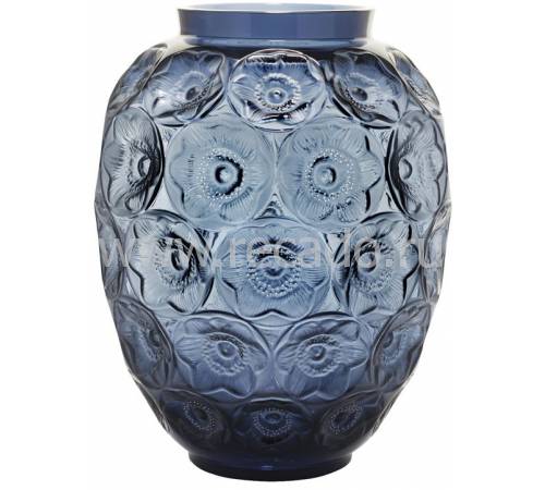 Ваза для цветов синяя "Angelique" Lalique 10518300