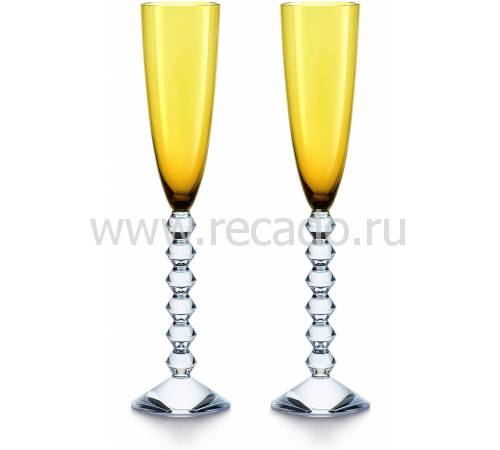 Набор из 2-х жёлтых бокалов для шампанского "VEGA" Baccarat 2811803