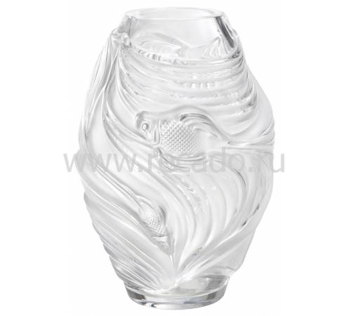 Ваза для цветов прозрачная "Poissons Combattants" Lalique 10684100