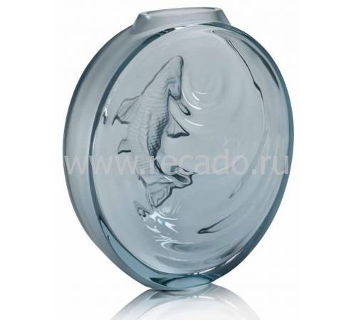 Ваза для цветов голубая "Carpe Koi bud" Lalique 10671500
