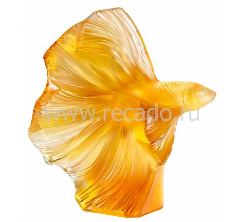 Статуэтка янтарная "Бойцовая рыбка" Lalique 10685300