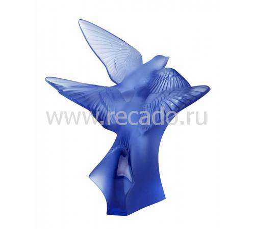 Статуэтка "Две ласточки" синяя Lalique 10646700