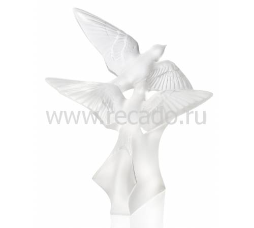 Статуэтка "Две ласточки" прозрачная Lalique 10646600
