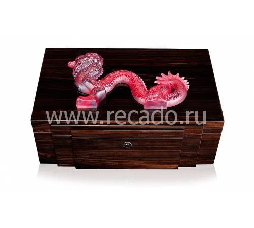 Шкатулка для украшений "Dragon" красный Lalique 10203500