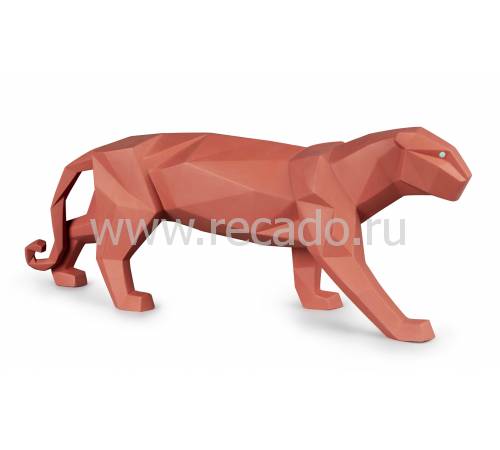 Статуэтка "Пантера" коралловая Lladro 01009457