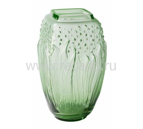 Ваза для цветов "Muguet" зелёная Lalique 10709100