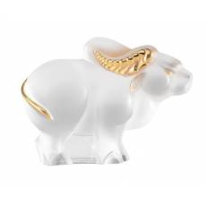 Статуэтка "Бык" белый с позолотой Lalique 10725000
