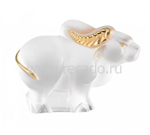 Статуэтка "Бык" белый с позолотой Lalique 10725000
