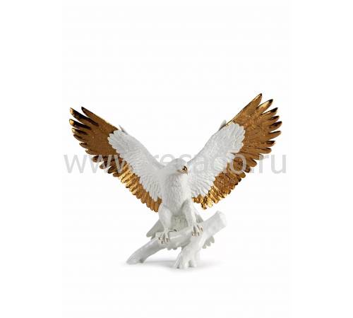 Статуэтка "Орёл" бело-золотой Lladro 01009578