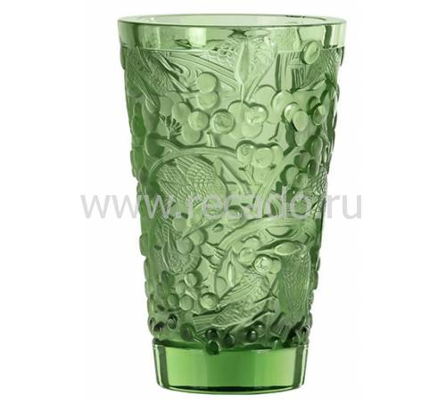 Ваза для цветов "Merles&Raisins" зелёная Lalique 10732400