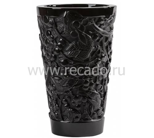 Ваза для цветов "Merles&Raisins" чёрная Lalique 10732300