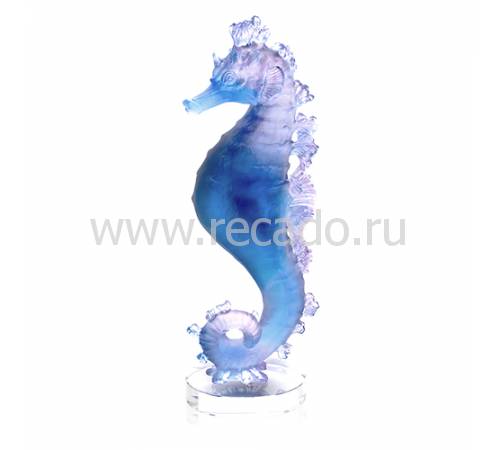 Статуэтка "Морской конёк" сине-розовый Daum 05714