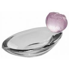 Вазочка для конфет белая с розовым цветком "Pivoine" Daum 05279/C