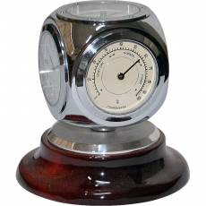 Часы настольные с термометром, гигрометром и компасом Linea del Tempo A9326R