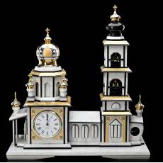 Часы интерьерные из камня "Православный храм" Златоуст RV0022167CG