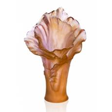 Ваза для цветов "Роза" Arum янтарно-розовая (h=42) Daum 05648-1