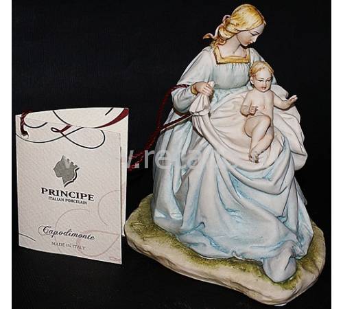 Статуэтка "Дева Мария с Иисусом" Porcellane Principe 827/PP