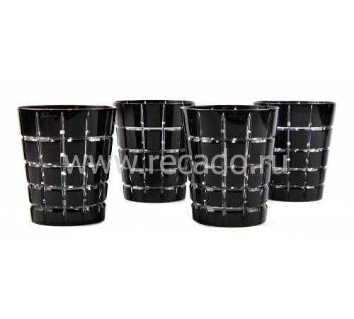 Набор из 4-х стаканов для виски черный "Metropolitan" FABERGE 431054BK