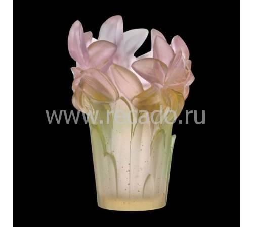 Ваза для цветов розовая Daum 05214-1