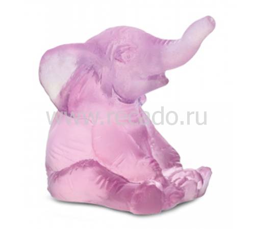 Статуэтка "Слонёнок сидячий" розовый Daum 05136-1/C