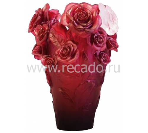 Ваза для цветов "Rose Passion" красно-белая (h=35) Daum (Лимитированная серия 375 экз.) 05308-1