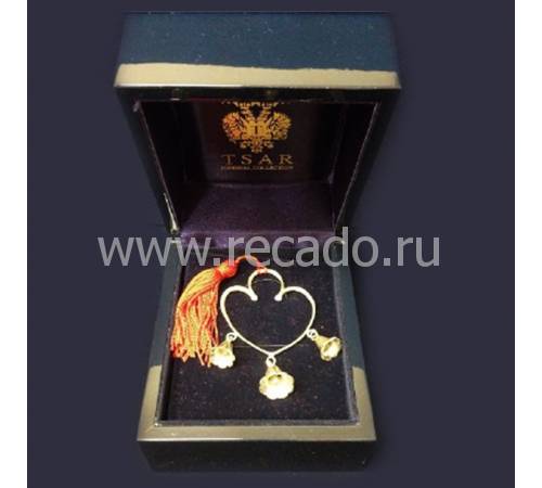 Ёлочная игрушка "Tsar Сердце с колокольчиками" FABERGE 241718