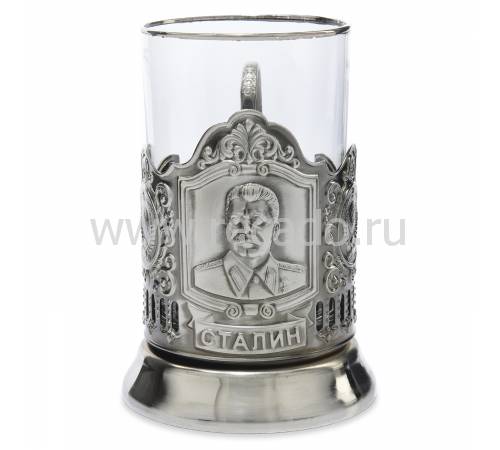 Подстаканник никелированный "Сталин" со стаканом RV0036752CG
