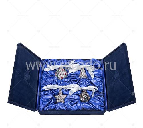 Набор Faberge/Tsar из 4-х ёлочных игрушек "Самоцветы" 680512