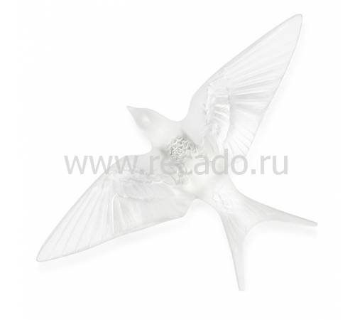 Настенная статуэтка Ласточка с опущенными крыльями "Hirondelles" прозрачная Lalique 10625000