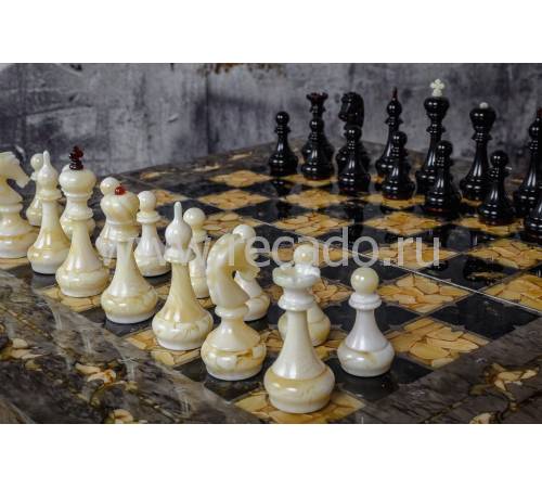 Шахматы "Готика" (тонированная карельская береза) ES039
