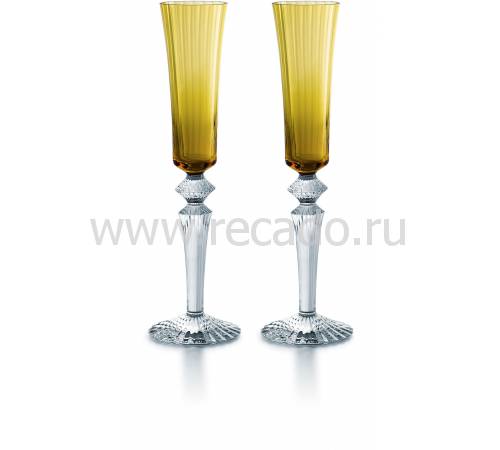 Набор из 2-х жёлтых бокалов для шампанского "Mille Nuits" Baccarat 2811584
