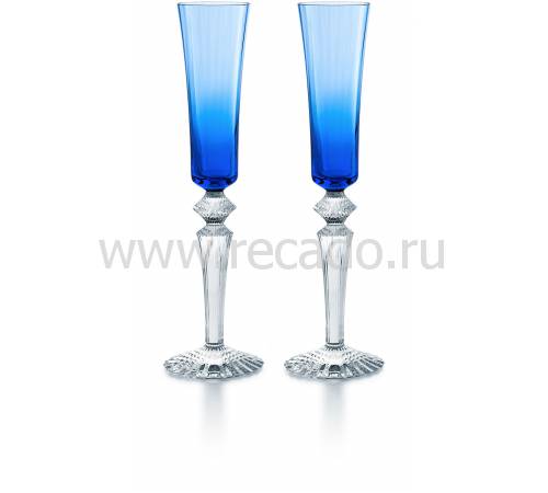 Набор из 2-х синих бокалов для шампанского "Mille Nuits" Baccarat 2811585