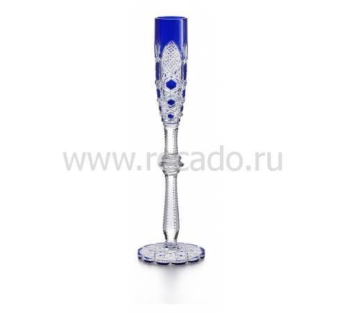 Бокал для шампанского синий №4 "Tsar" Baccarat 1499182